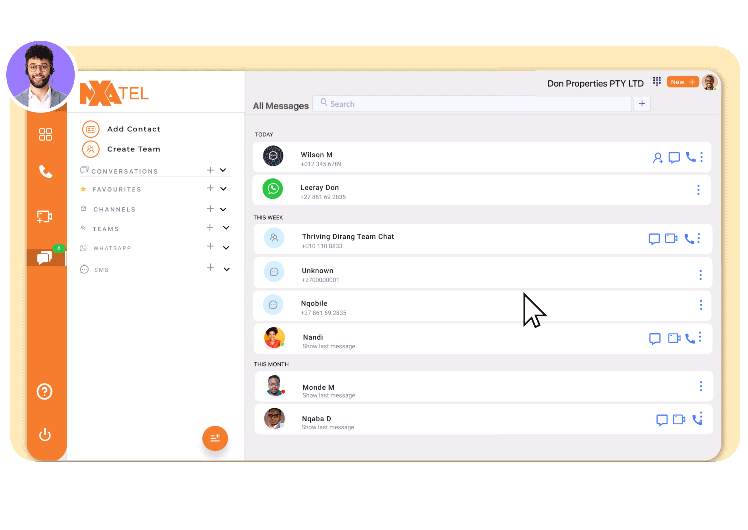 Nxatel Messing Platform in Action